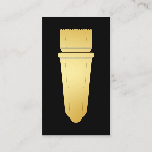 Black & Guld Hair Clipper Barbershop Affärskort Visitkort (Framsida)