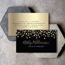 Black guld hårsalon gör konstnären lyxmodern