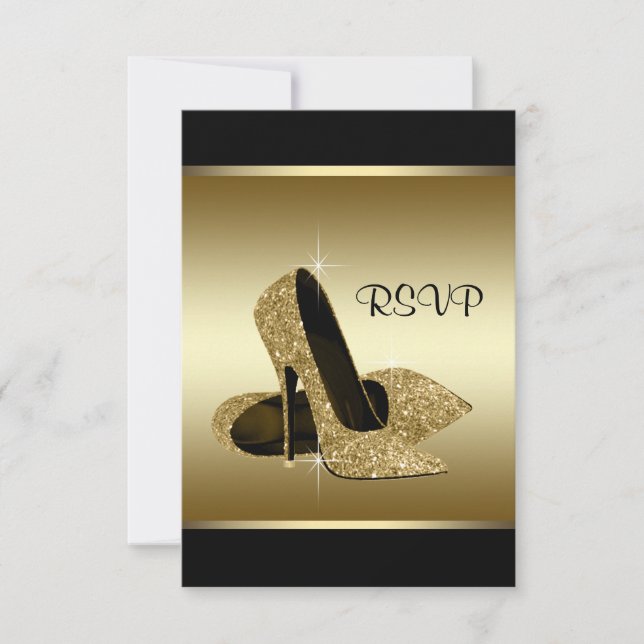 Black Guld High Heel Shoe OSA (Framsida)