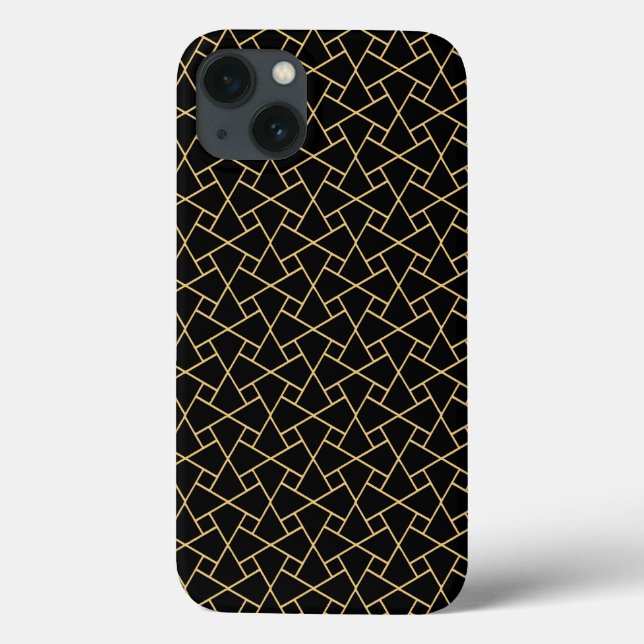 Black, Guld Islamic Mönster: iPad Case-Mate Fodral (Baksida)