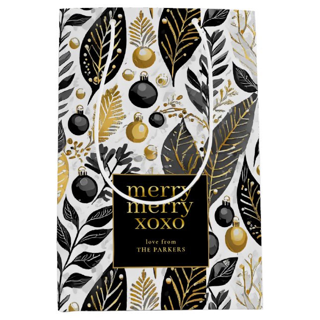 Black Guld jul Merry Mönster#21 ID1009 (Framsidan)