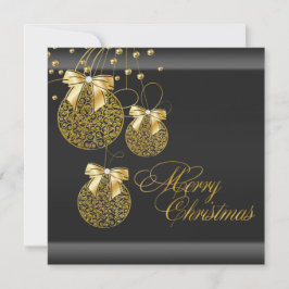 Black Guld jul Party Inbjudningar