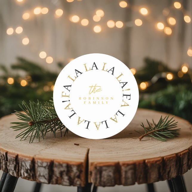 Black Guld, julklapp La ID1009 Underlägg Papper Rund (Skapare uppladdad)