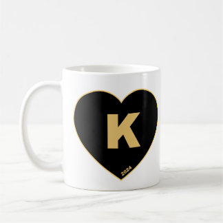 Black & Guld K-Heart Mugg