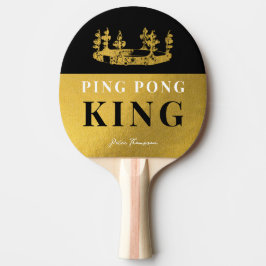 Black & Guld Krona Bord tennis Kung Luxury Anpassn Pingisracket