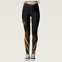 Black & Guld Leggings ’Golden Elegance’
