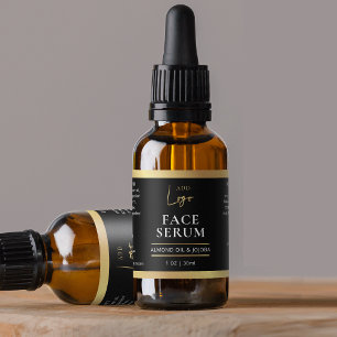 Black & Guld Logotyp Chic 1 OZ Dropper Flaska-etik Adressetikett