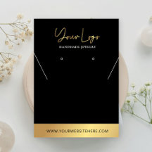 Black & Guld Logotyp Modern Neecklaces Juvelry Vis