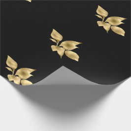 BLACK GULD LÖV ELEGANT BIRTHDAY BRÖLLOP WRAP PRESENTPAPPER