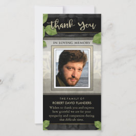 Black Guld Löv Photo Anpassningsbar - tack för dit