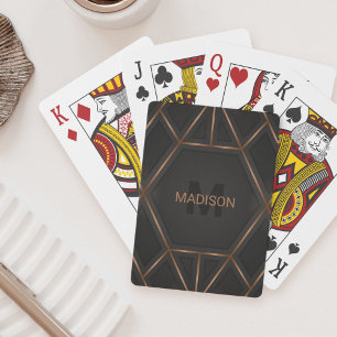 Black Guld Luxury Modern Minimal Abstrakt Casinokort