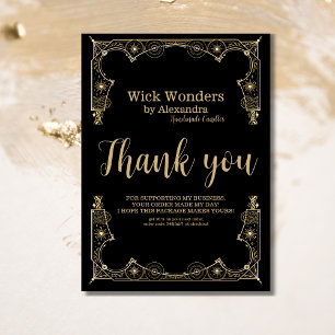 Black Guld Magic Apothecary Candle Tack Kort