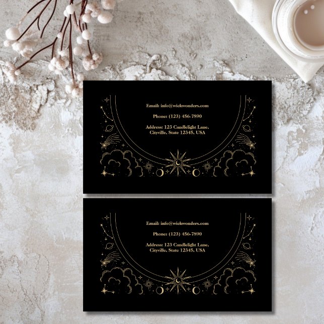 Black Guld Magic Apothecary Candle Visitkort (Skapare uppladdad)