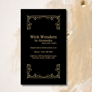 Black Guld Magic Apothecary Candle Visitkort
