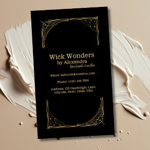 Black Guld Magic Apothecary Candle Visitkort