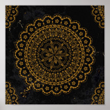 Black guld mandala