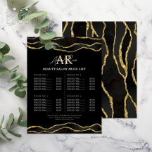 Black Guld Marble Agate Beauty Salon Pris List