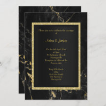 Black Guld Marble ELEGANT BRÖLLOP