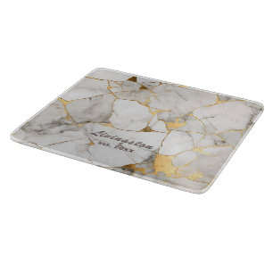 Black Guld Marble Etablerad Personlig