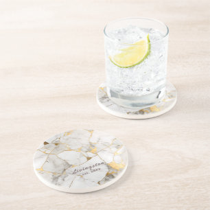 Black Guld Marble Etablerad Personlig Underlägg