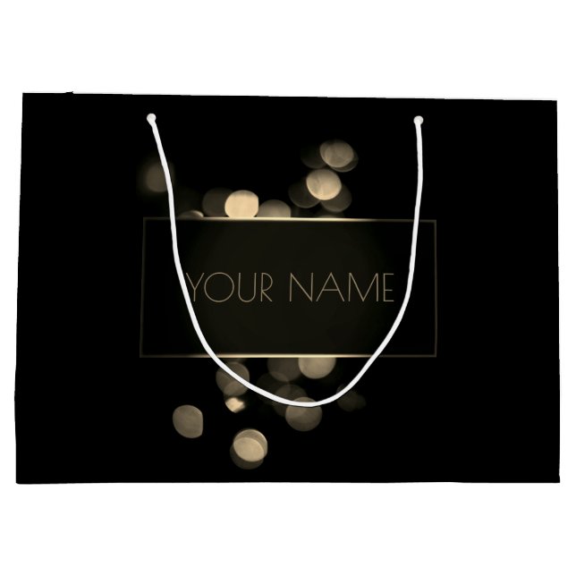 Black Guld Minimum Namn Luxury Branding Ljus (Baksidan)