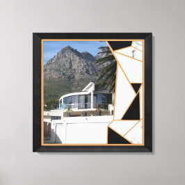 Black Guld Modern Geometric Abstrakt Canvastryck