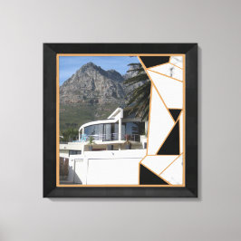 Black Guld Modern Geometric Abstrakt Canvastryck