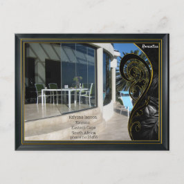 Black Guld Modern Geometric Abstrakt Vykort