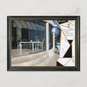 Black Guld Modern Geometric Abstrakt Vykort