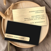 Black Guld Modern Simple Elegant Brushed Metall