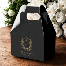 Black Guld Monogram Bröllop Black Vapensköld Moder