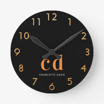 Black guld monogram initialer namn