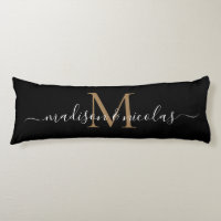 Black Guld Monogram-skript - nysignerad årsdag