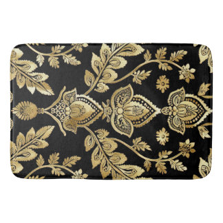 Black & Guld Motif Badrumsmatta