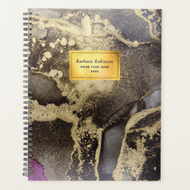 Black Guld Named Abstrakt Planner