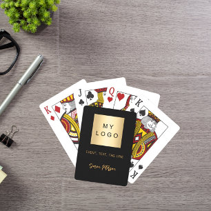 Black guld namn namnteckning logotyp för affärsver casinokort