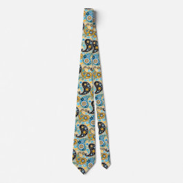 Black Guld och Aqua Bohemian Cowboy Paisley Slips