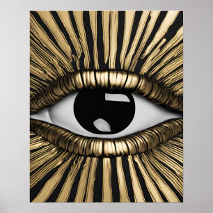 Black Guld Öga Wall Art Poster