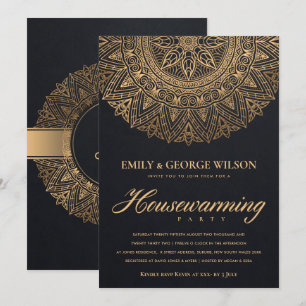 BLACK GULD ORNATE MANDALA HOUSEWARMING PARTY INBJUDNINGAR