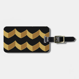 Black Guld Personlig Luggage Tag Bagagebricka