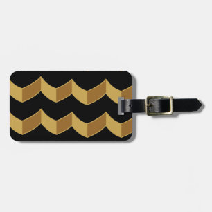 Black Guld Personlig Luggage Tag Bagagebricka