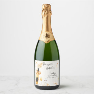 Black Guld Poppin Flaskor Champagne Baby Shower