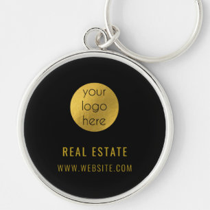 Black Guld Professionell Real Gods Agent Business Rund Silverfärgad Nyckelring
