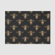 Black & Guld Queen Bee Tissue Paper