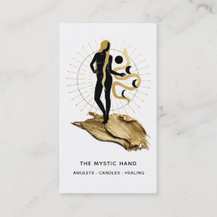 *~* Black - Guld Rays Mystic Goddes Snake Visitkort
