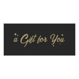 Black Guld Retro Modern Gift-certifikat Reklamkort
