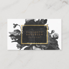 Black Guld Ro Circle Bouquet Lojalitetskort