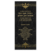 Black Guld Roaring, 20:s Art Deco-Bröllopsprogram