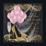 Black Guld Rosa Födelsedagsfest Hollywood Glamor Inbjudningar<br><div class="desc">Kvinnans svarta och guld art deka glamorösa födelsedagsfest inbjudan med vackra skor med hög hälen guld, rosa, champagne och pärlor på en glamorös och lyxaktig svart platinbakgrund. Den här eleganten svart och guld födelsedagsfest inbjudan är enkelt att anpassa för evenemanget genom att helt enkelt lägga till dina uppgifter i teckensnittet...</div>