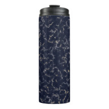 Black Guld Smoke Marble Thermal Tumbler